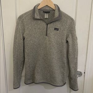 Patagonia Better Sweater 1/4 Quarter Zip Fleece Pullover Medium Grey - Women's